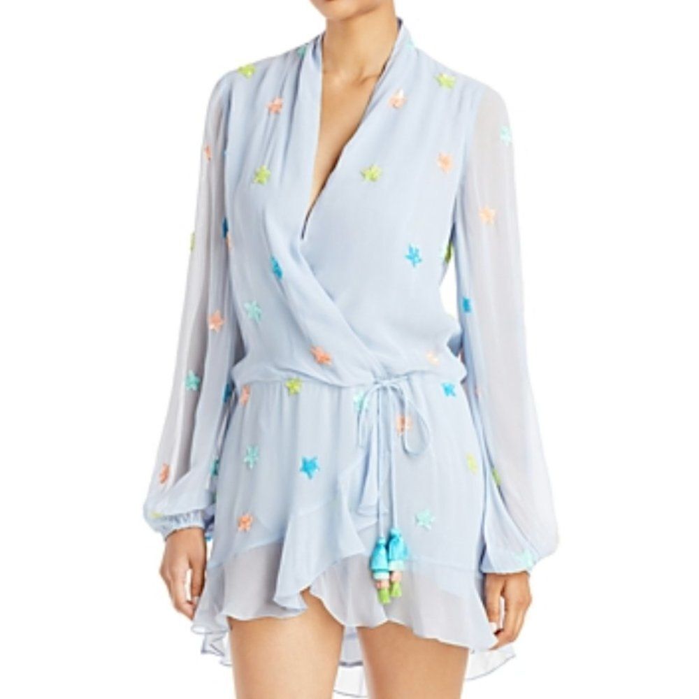 Rococo Sand Georgette Sequined Tunic Mini Dress